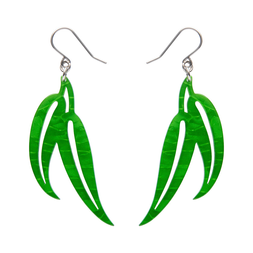 ERSTWILDER - Gum Leaf Drop- Green- Essential Earrings - AUSTRALIANA COLLECTION