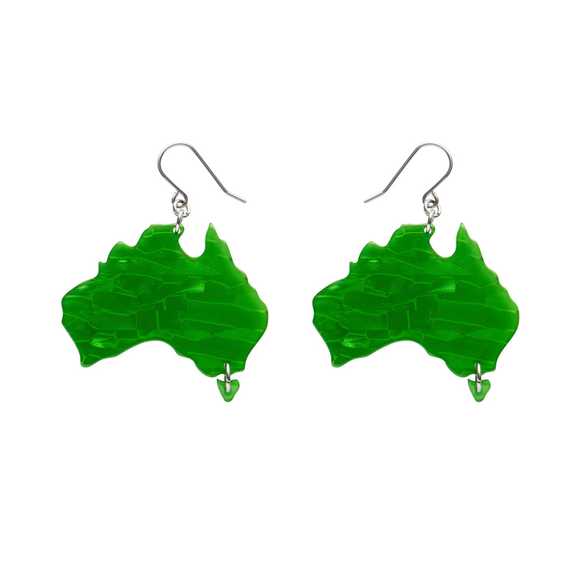 ERSTWILDER - Australia Drop- Green- Essential Earrings - AUSTRALIANA COLLECTION
