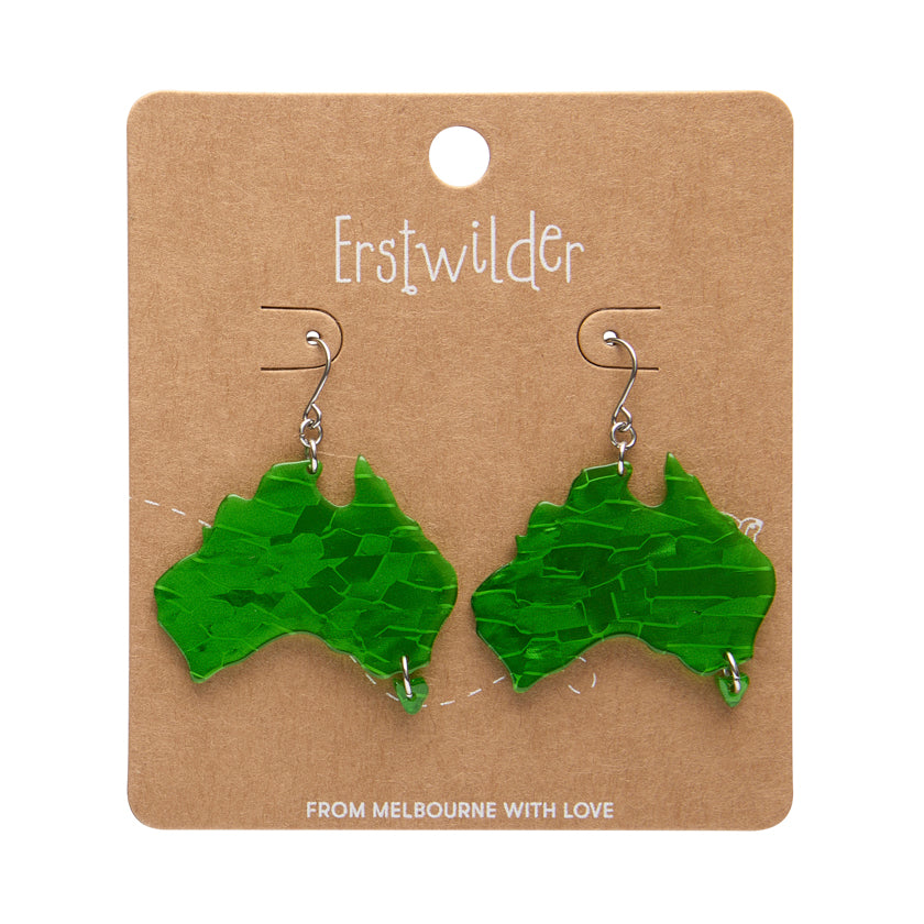 ERSTWILDER - Australia Drop- Green- Essential Earrings - AUSTRALIANA COLLECTION
