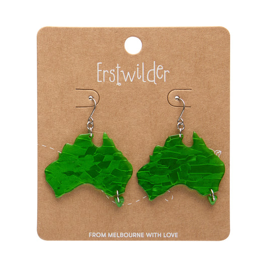 ERSTWILDER - Australia Drop- Green- Essential Earrings - AUSTRALIANA COLLECTION