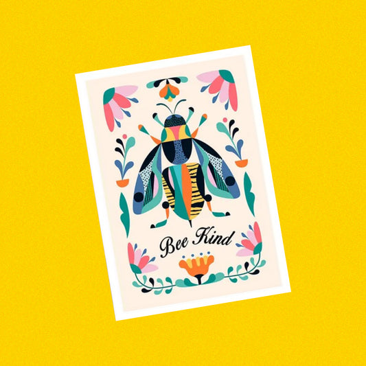 3 BIRDIES STUDIO- "Bee Kind" A5 Art Print