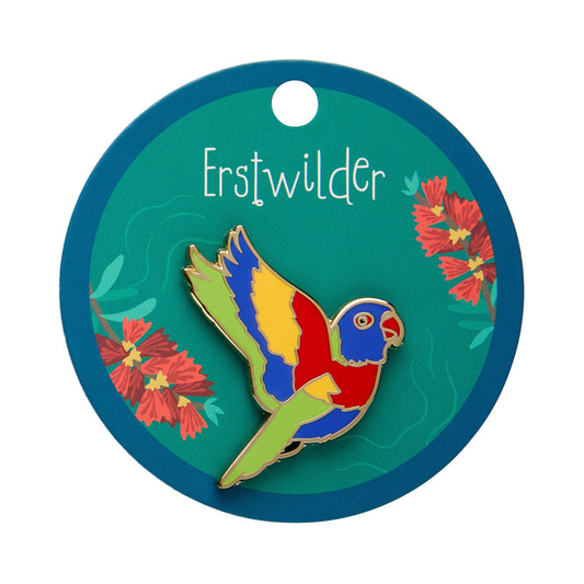 ERSTWILDER - "Lulu the Lorikeet" Enamel Pin - AUSTRALIANA COLLECTION