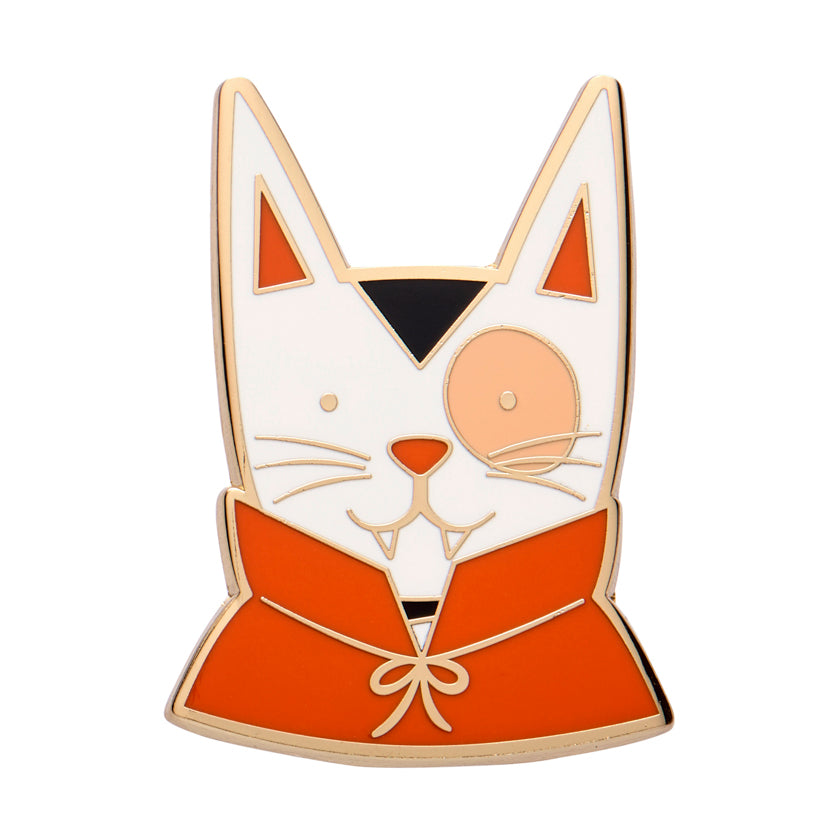 ERSTWILDER - "Fangtastic Kitty Enamel Pin" - HAUNTED AT HEART- HALLOWEEN COLLECTION
