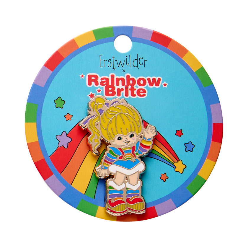 ERSTWILDER - "Rainbow Brite Says Hello" Enamel Pin - RAINBOW BRITE COLLECTION