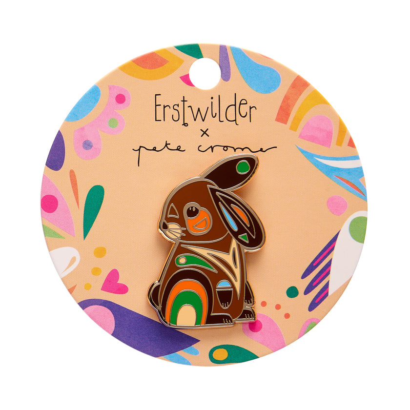 ERSTWILDER - Milo the Bunny Enamel Pin - PETE CROMER COLLECTION