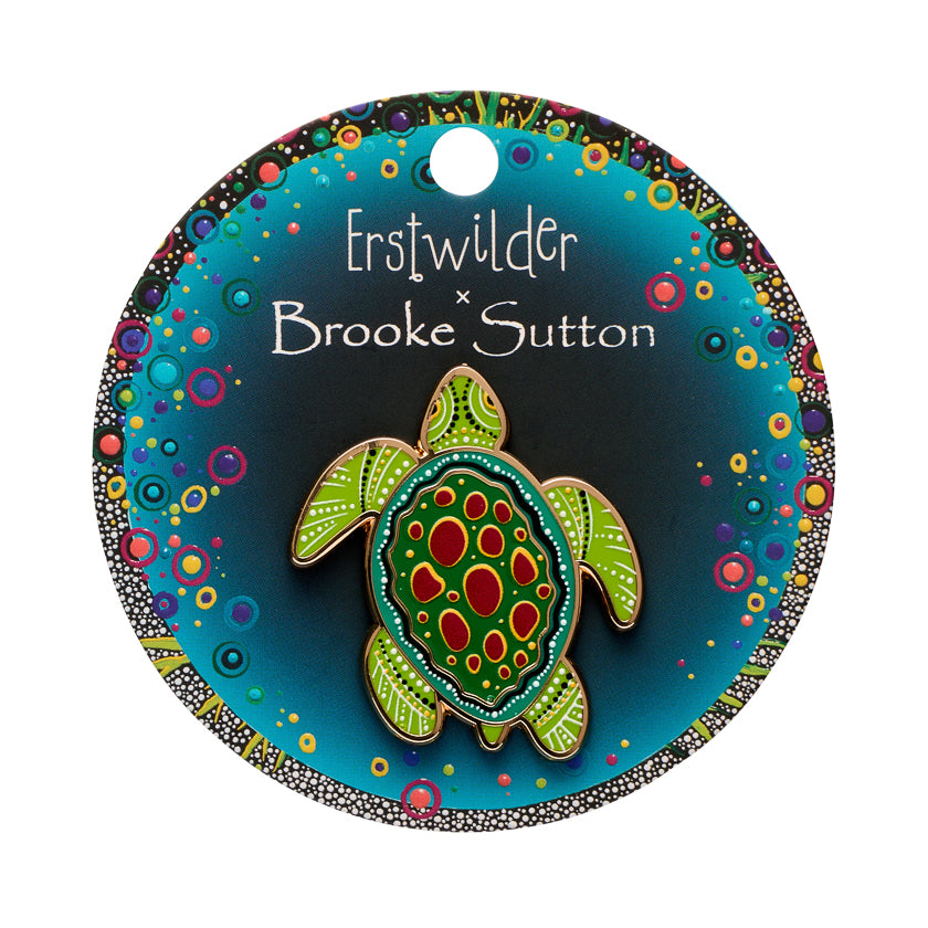 ERSTWILDER - "Yaunati" (Turtle) Enamel Pin - BROOKE SUTTON COLLECTION