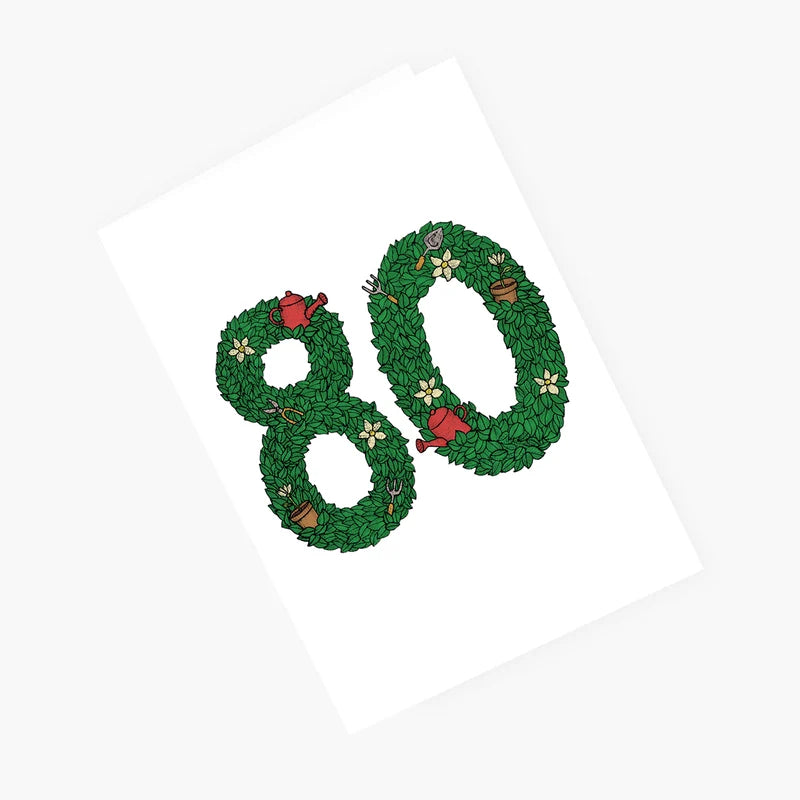 The Nonsense Maker- Eightieth Birthday Gardening - 80th Birthday Card