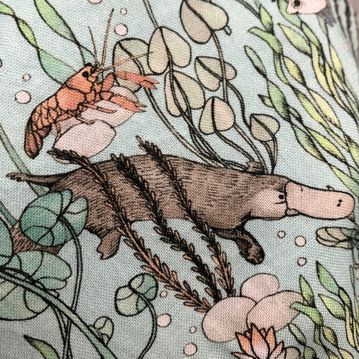 Teacups n Quilts - Platypus Scenic Route Fabric Hat- Kids Size Small