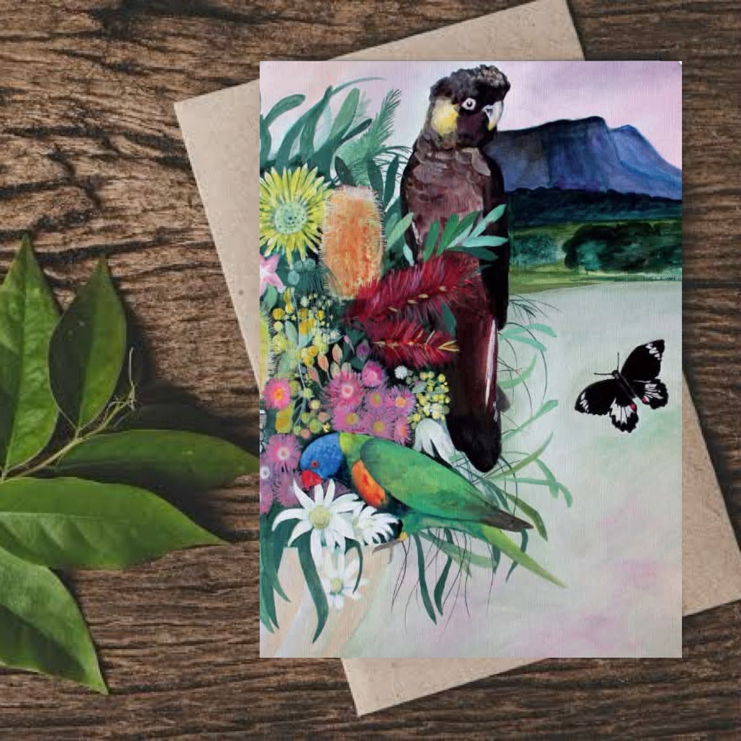 NUOVO - "Native Bouquet & Wings" by Daniela Glassop- GREETING CARD