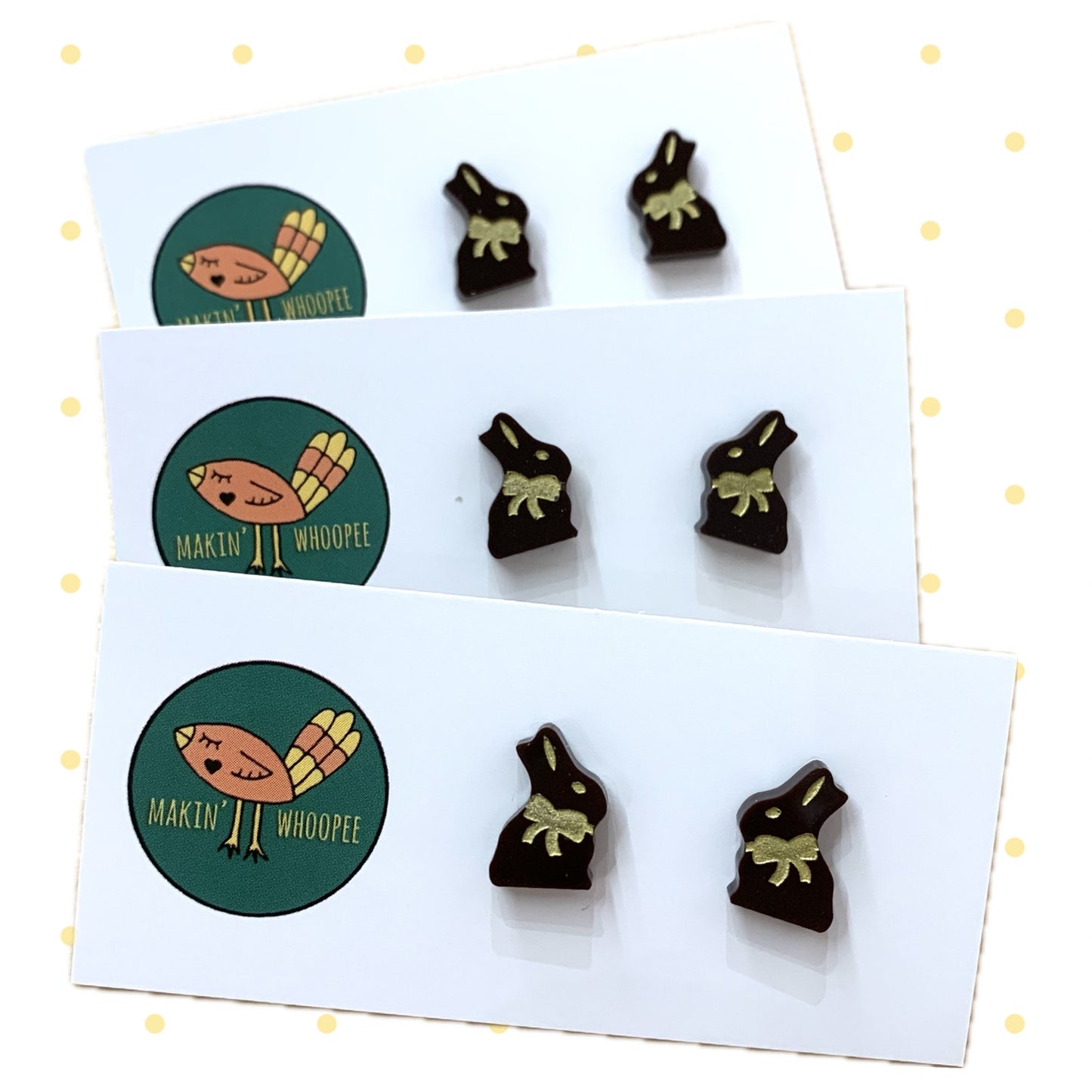MAKIN' WHOOPEE - Chocolate Bunny Studs
