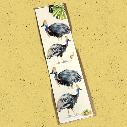 ESZTER'S CREATIONS- "Cassowary" Bookmark- Textured Paper