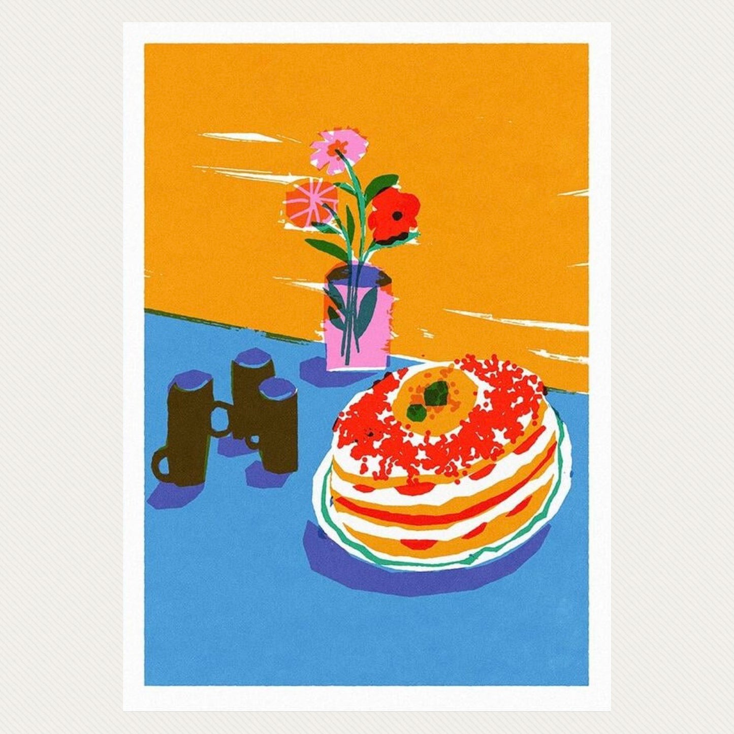 AHD PAPER CO- STILL LIFE WITH CAKE- Framed Image