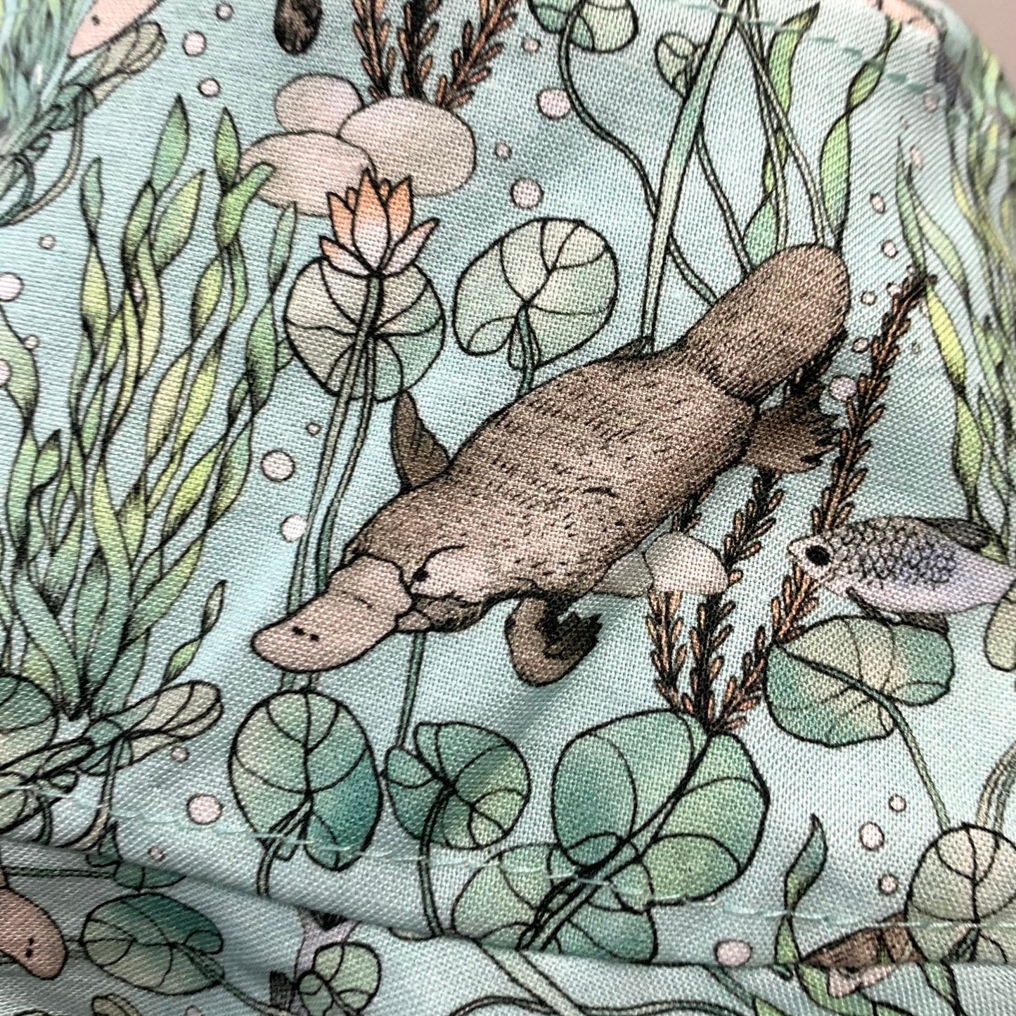 Teacups n Quilts- Scenic Route Platypus Fabric Hat - Kids Size Large
