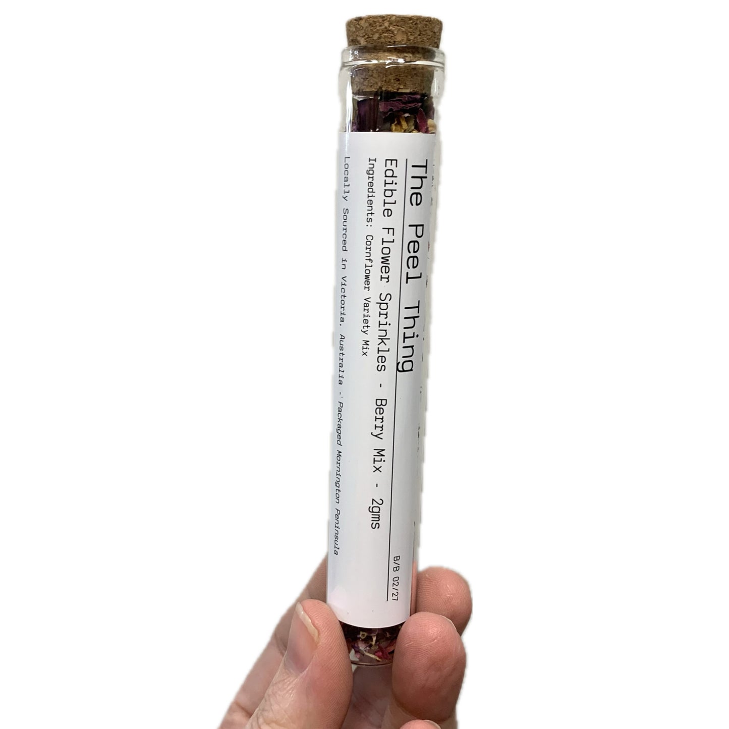 The Peel Thing- Edible Flower Sprinkles- “Berry Mix” - Gift Size Test Tube