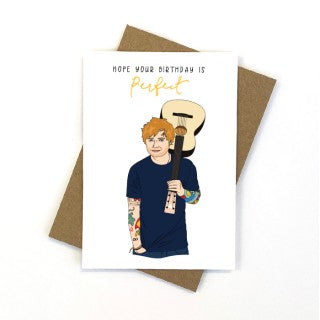 CANDLE BARK CREATIONS - FAMOUS FRIENDS- ED SHEERAN- Birthday Gift Card
