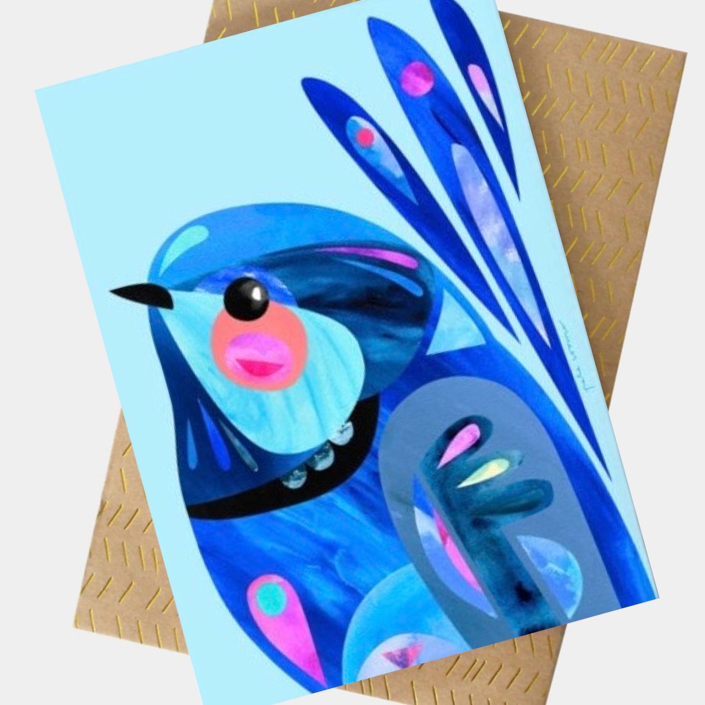 PETE CROMER - FAIRY WREN- GREETING CARD