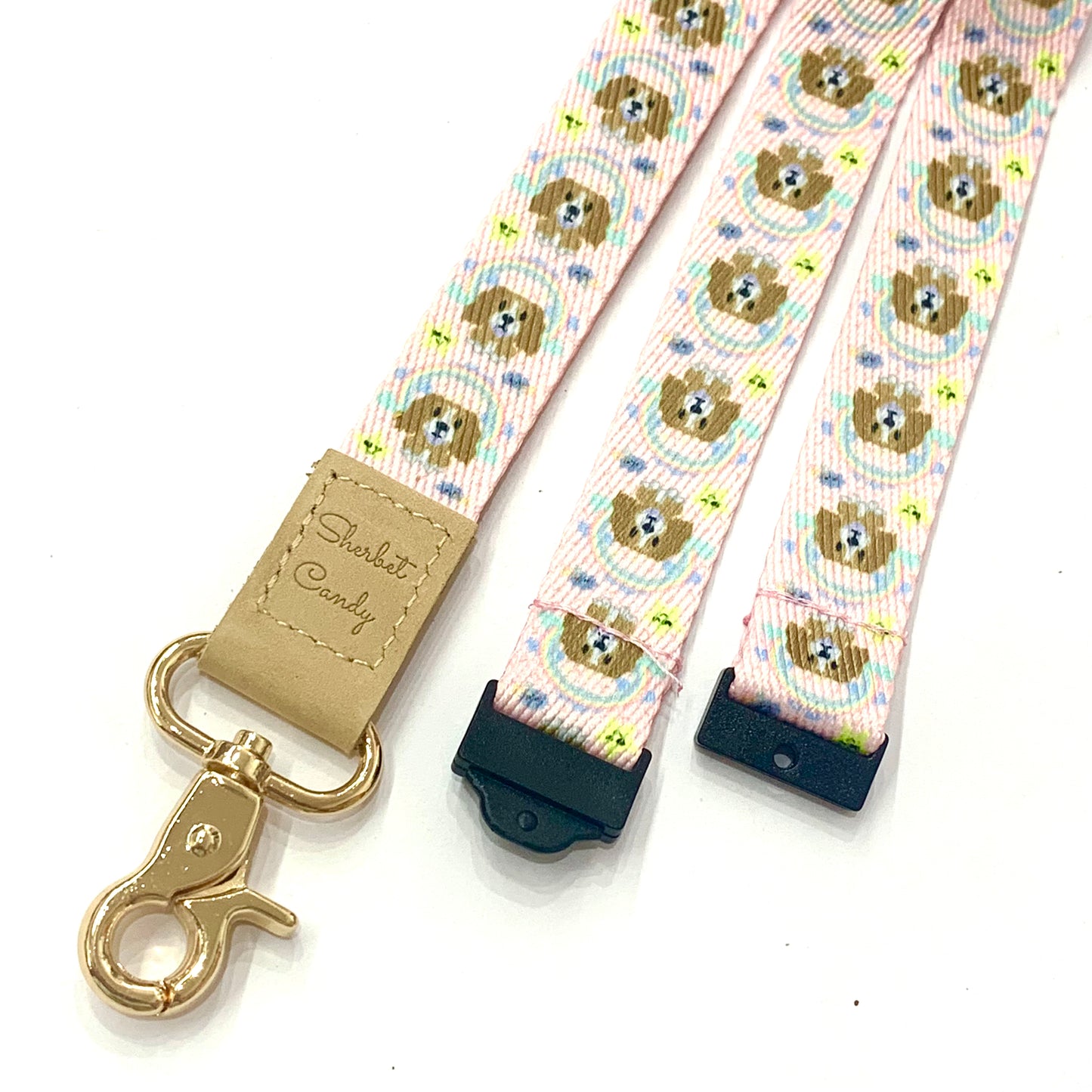 SHERBET CANDY- Far Far Away Collection - Over the Rainbow Deluxe Fabric Lanyard