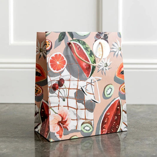 BESPOKE LETTERPRESS - "Summer Picnic" Large Gift Bag