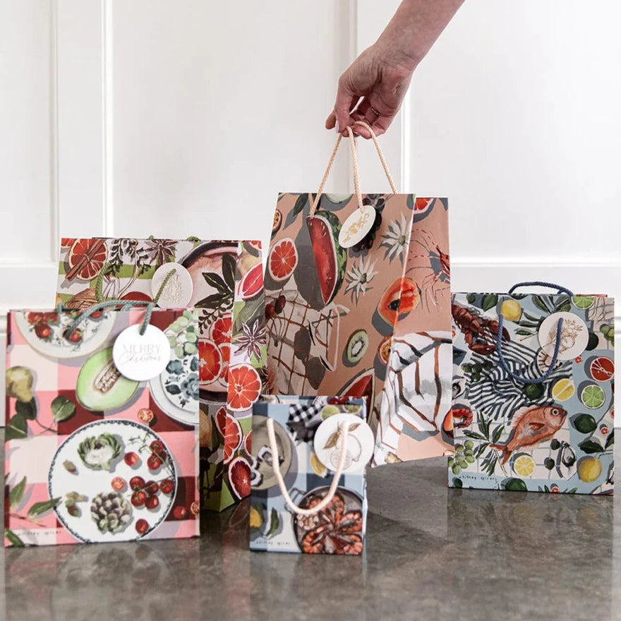 BESPOKE LETTERPRESS - "Summer Picnic" Large Gift Bag