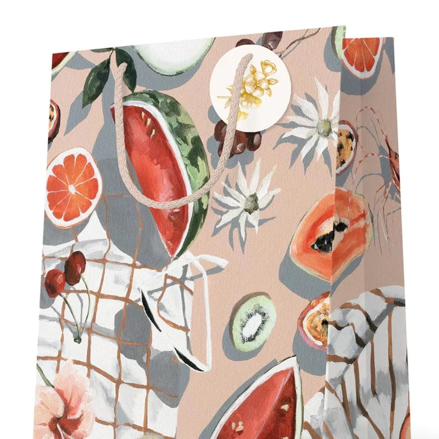 BESPOKE LETTERPRESS - "Summer Picnic" Large Gift Bag