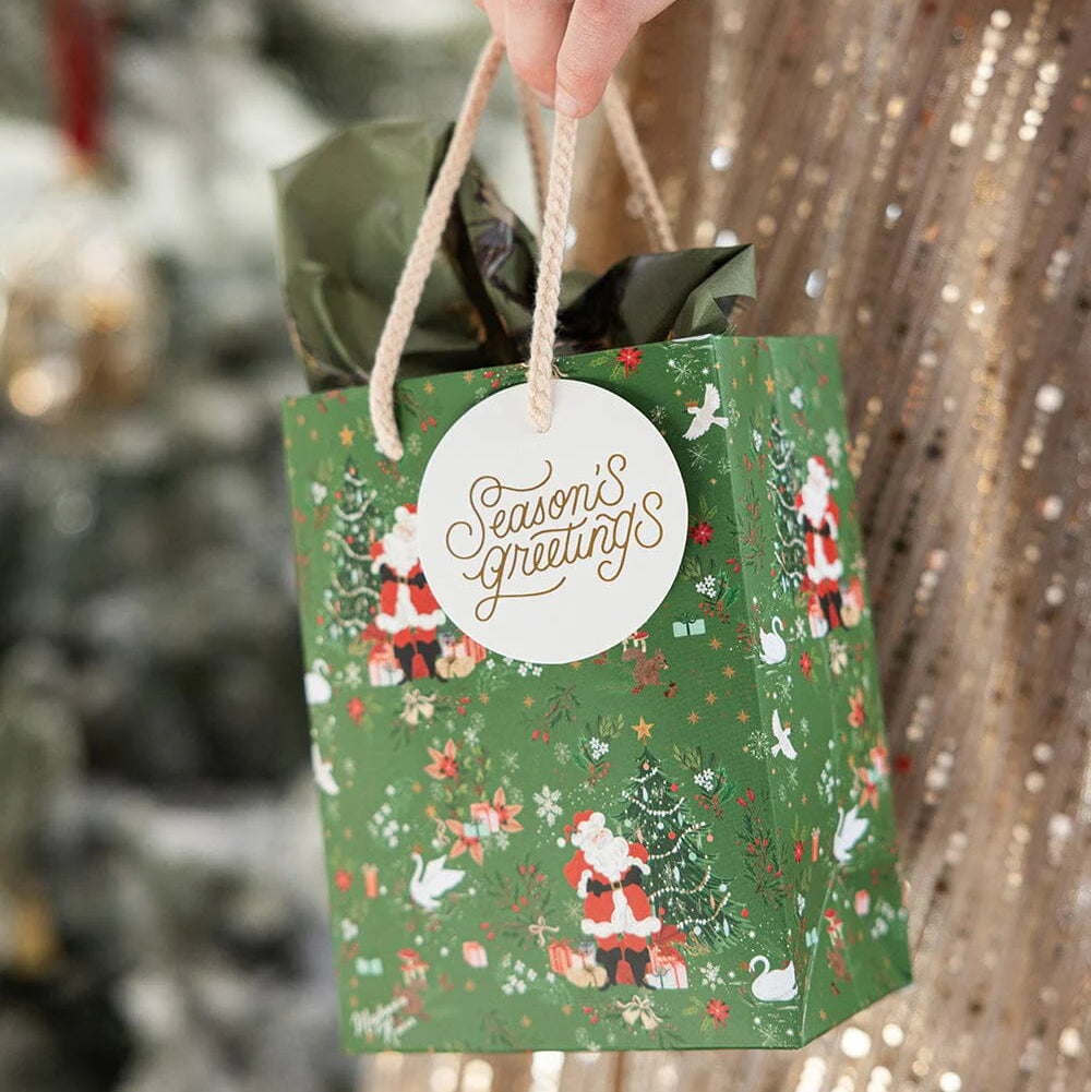 BESPOKE LETTERPRESS - "Santa's Wonderland" Small Gift Bag
