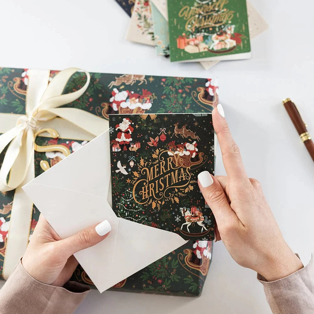 BESPOKE LETTERPRESS - 6 Pack of Christmas Cards- Enchanted Christmas