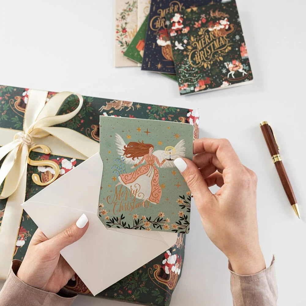 BESPOKE LETTERPRESS - 6 Pack of Christmas Cards- Enchanted Christmas