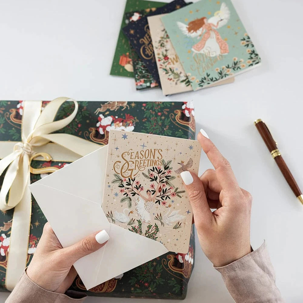 BESPOKE LETTERPRESS - 6 Pack of Christmas Cards- Enchanted Christmas