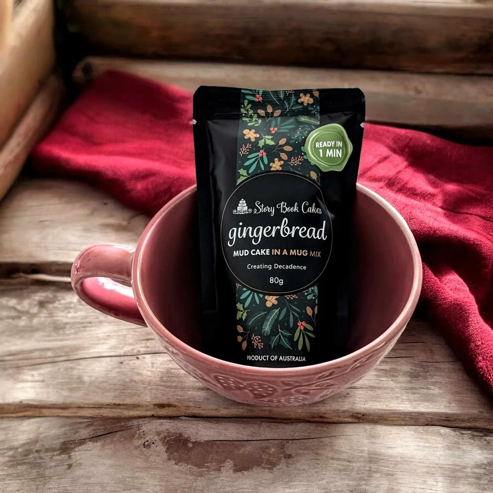 STORYBOOK CAKES - GF Gingerbread Mud Cake in a Mug - GLUTEN FREE