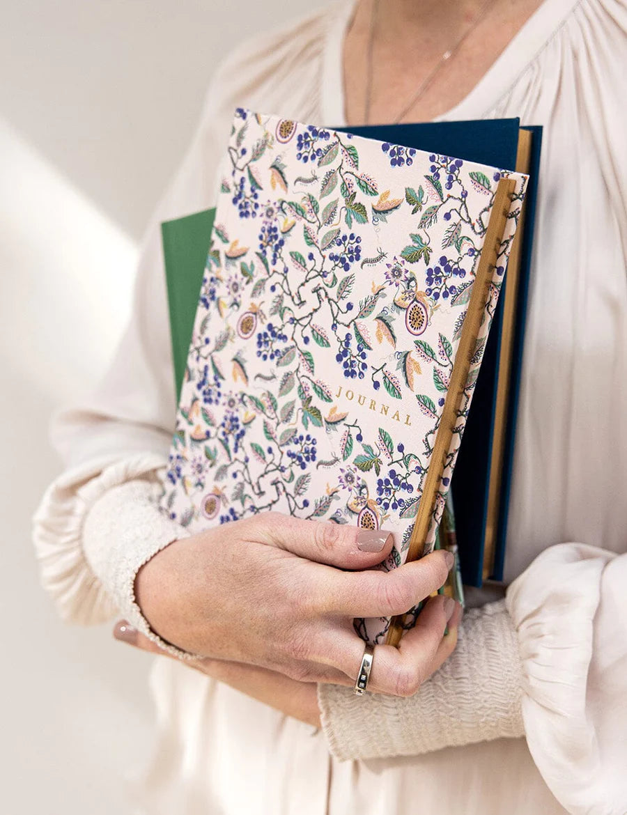 BESPOKE LETTERPRESS - Linen Bound Journal - Huckleberry (Bullet Journal)