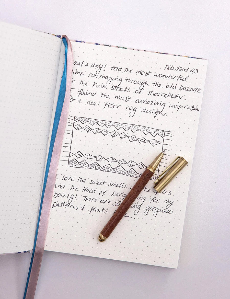 BESPOKE LETTERPRESS - Linen Bound Journal - Huckleberry (Bullet Journal)