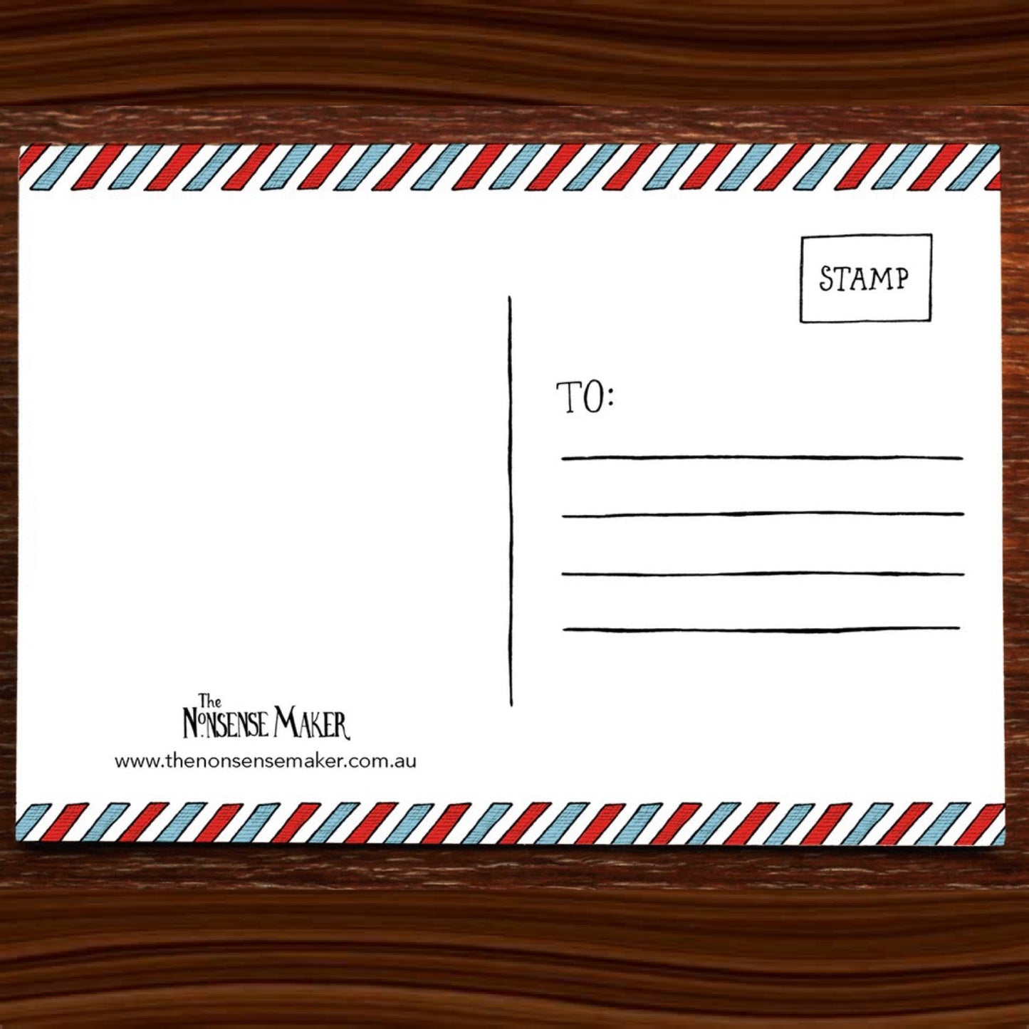 The Nonsense Maker- Kangaroo Suitcase Postcard