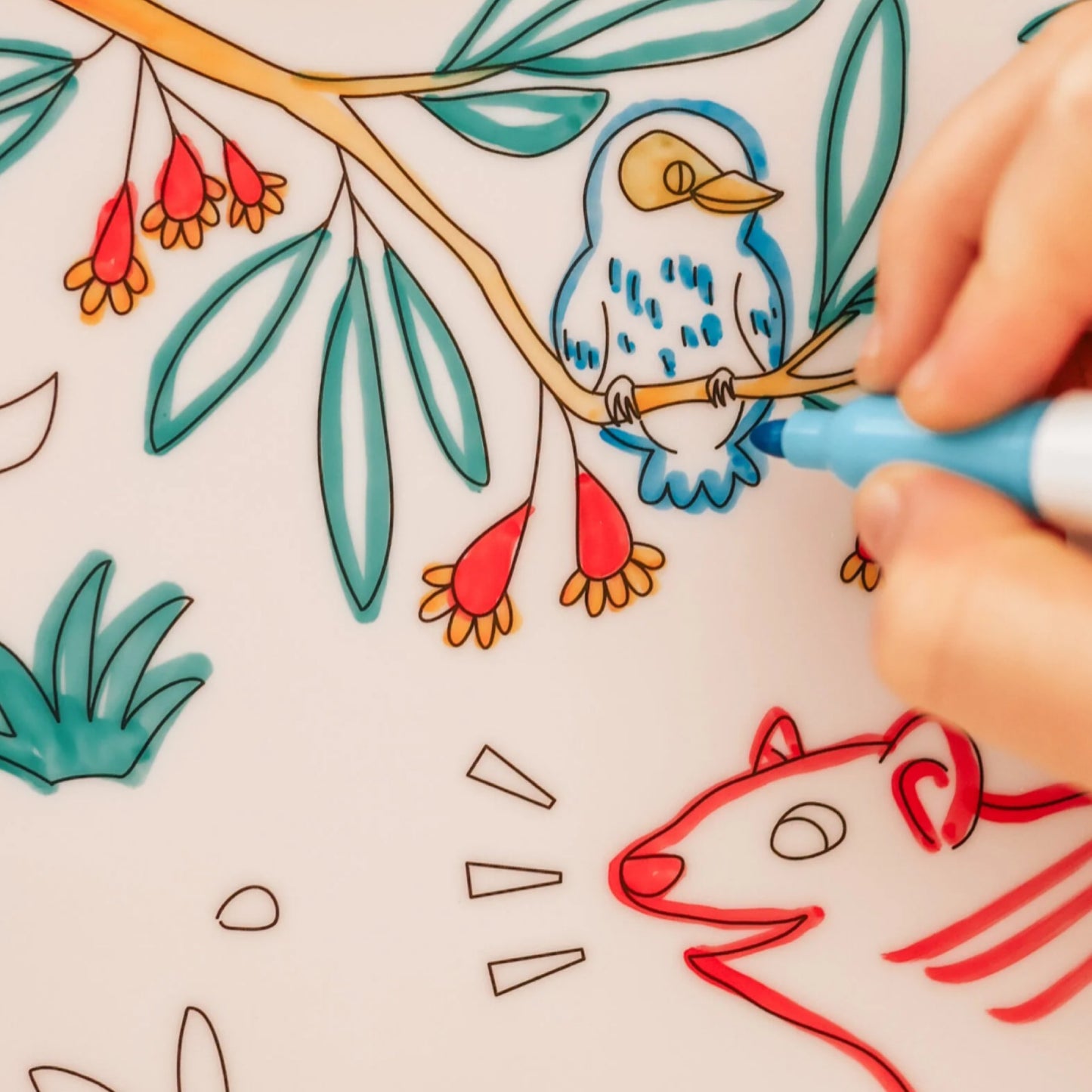 SCRIBBLE MAT- ORIGINAL- Baby Australian Animals Reusable Scribble Mat