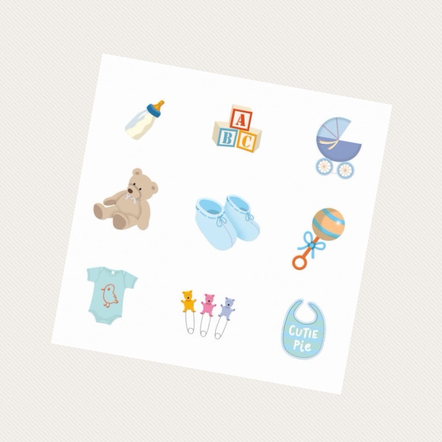 NUOVO - "BABY BOY" SMALL GREETING CARD- By Cat MacInnes