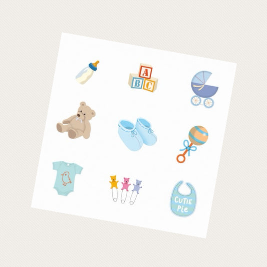 NUOVO - "BABY BOY" SMALL GREETING CARD- By Cat MacInnes