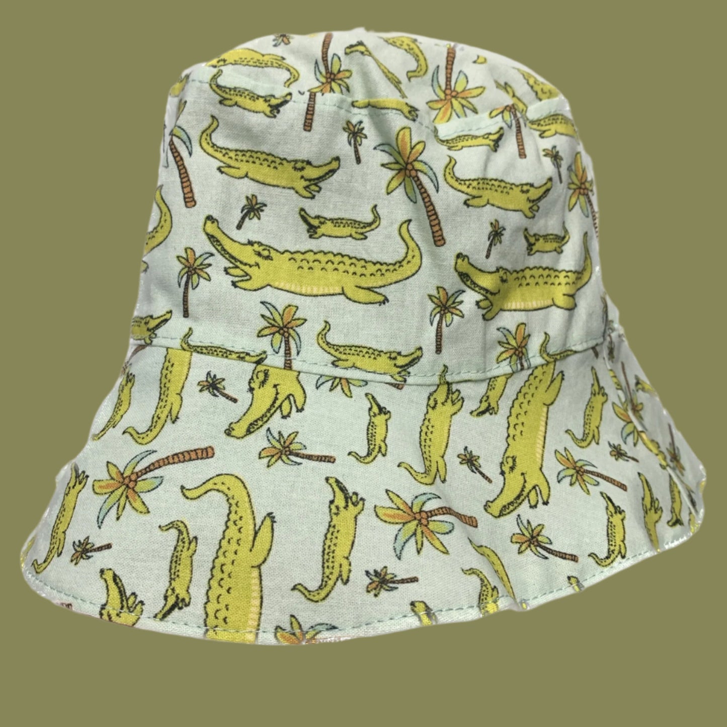 Teacups n Quilts- Crocodiles Fabric Hat- Kids Size Medium
