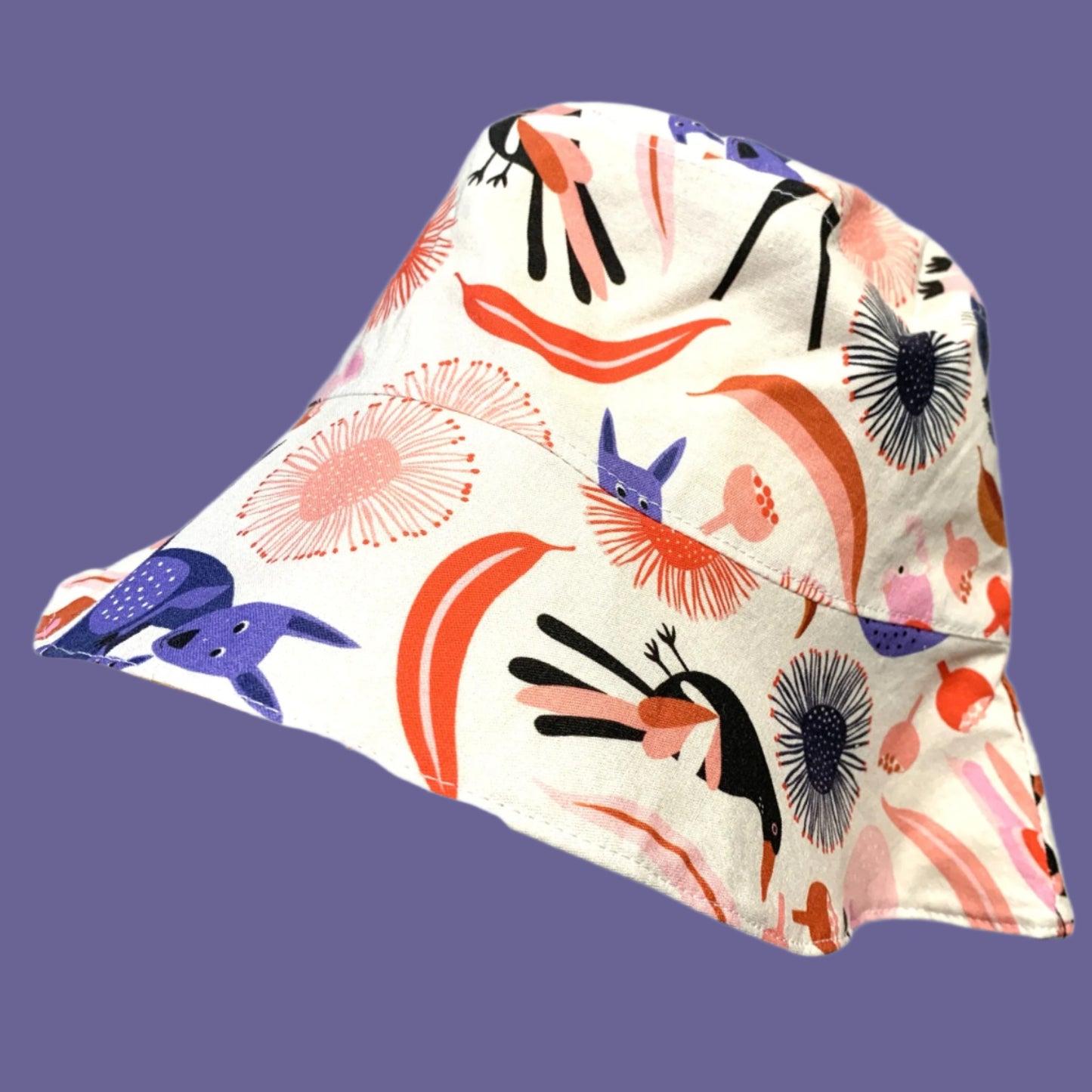 Teacups n Quilts- Australiana Fabric Hat- Adult Size