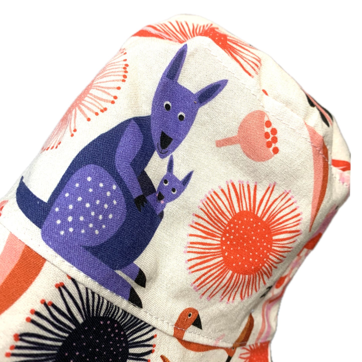 Teacups n Quilts- Australiana Fabric Hat- Adult Size