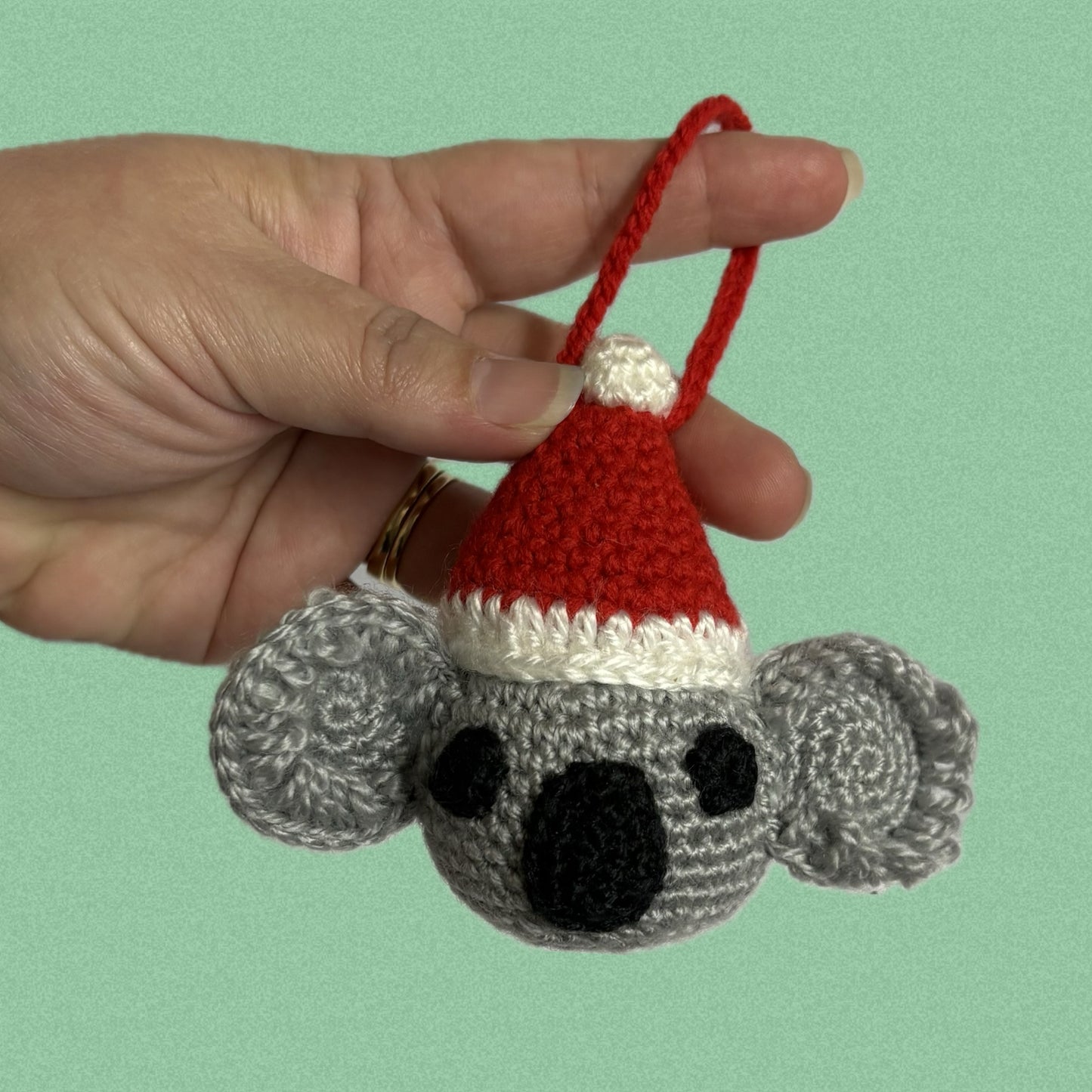 HOOKED BY JEN - Christmas Koala Tree Ornament