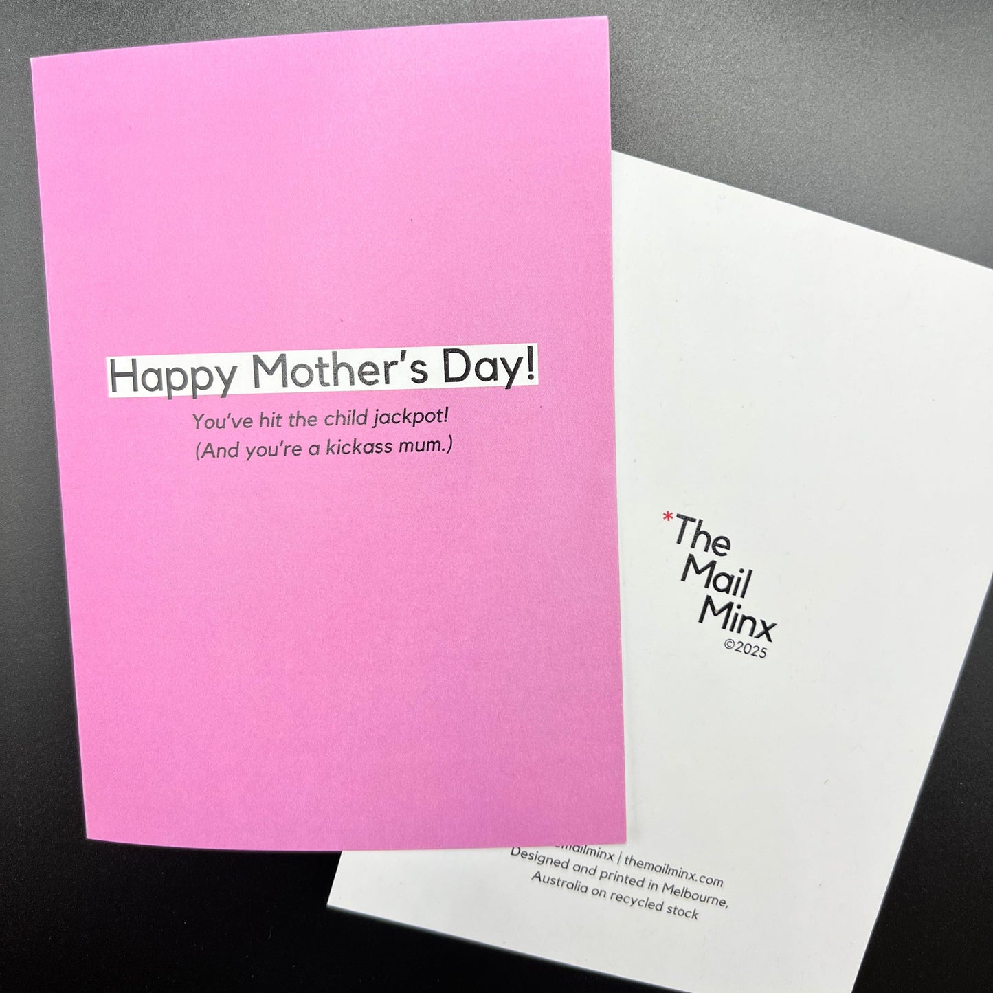 THE MAIL MINX- Happy Birthday Mother's Day: Kick Ass Mum- Greeting Card