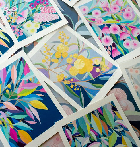 CLAIRE ISHINO- SMALL LIMITED EDITION A5 PRINTS- Evening Leaves