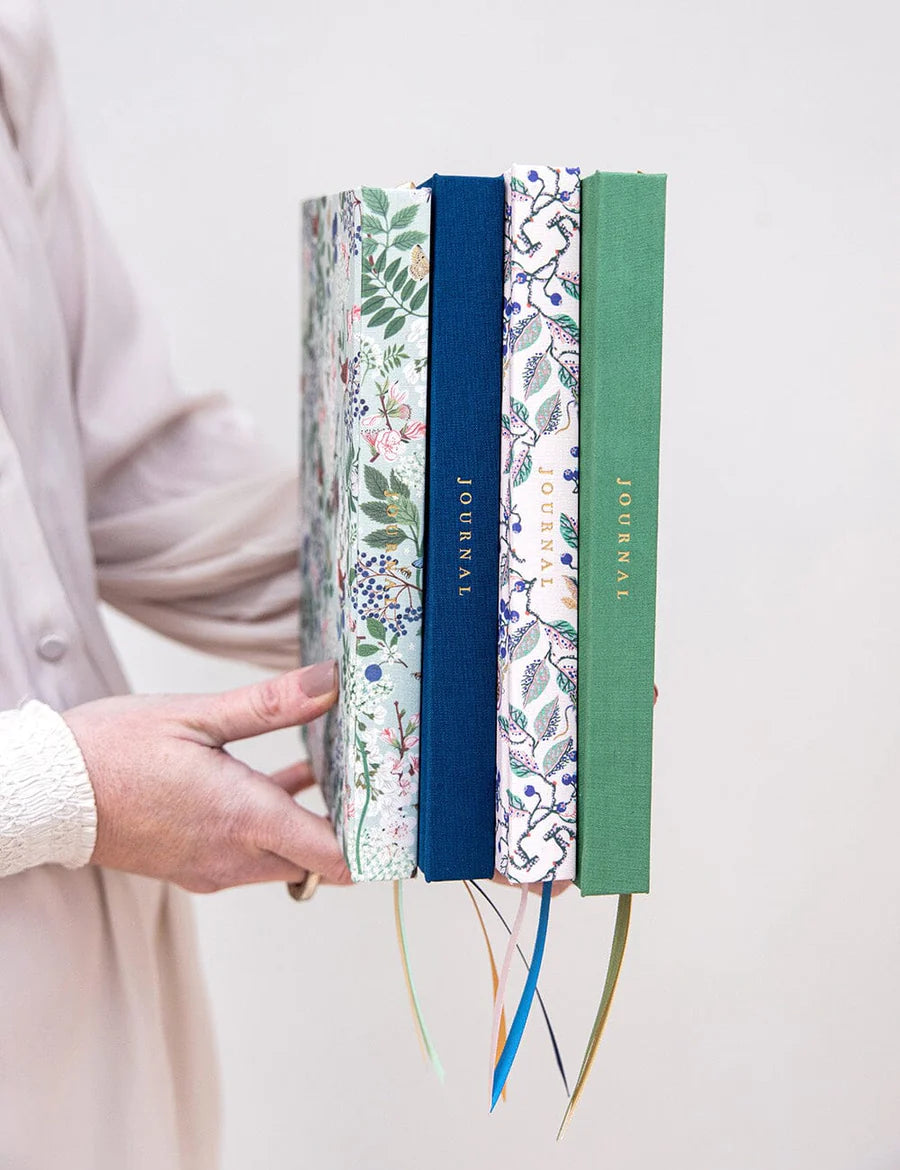 BESPOKE LETTERPRESS - Linen Bound Journal - Huckleberry (Bullet Journal)