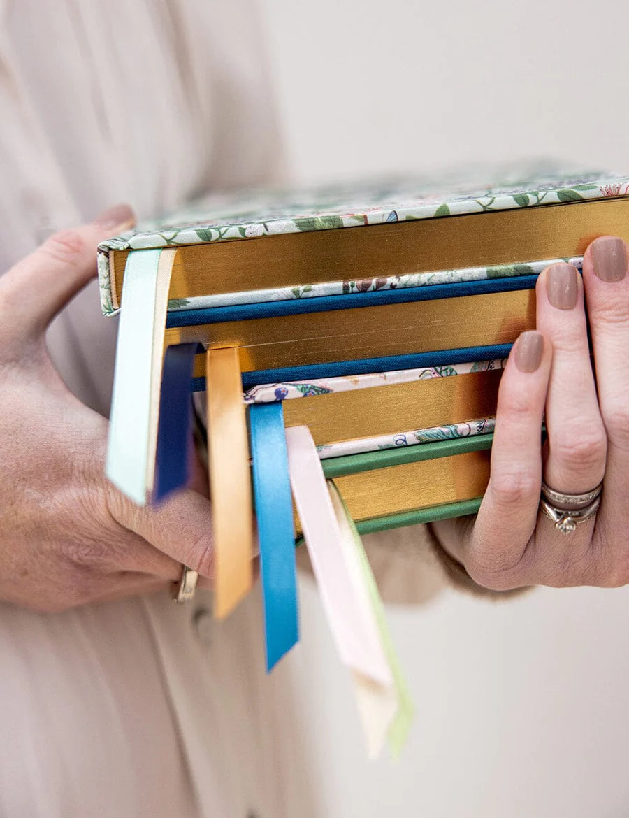 BESPOKE LETTERPRESS - Linen Bound Journal - Huckleberry (Bullet Journal)