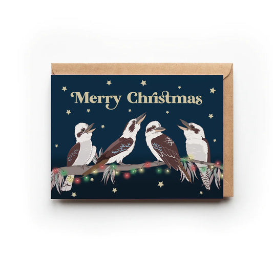 Green Mini Creative - "Laughing Birds" Christmas Greeting Card