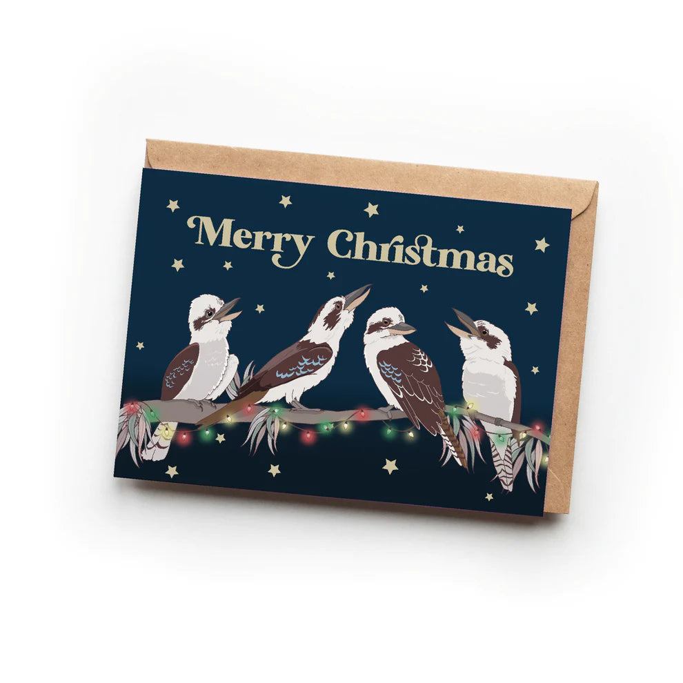 Green Mini Creative - "Laughing Birds" Christmas Greeting Card