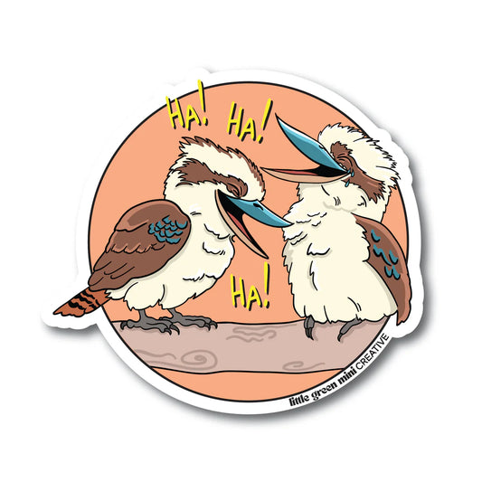 GREEN MINI CREATIVE- "Laughing Kookaburras" - Sticker
