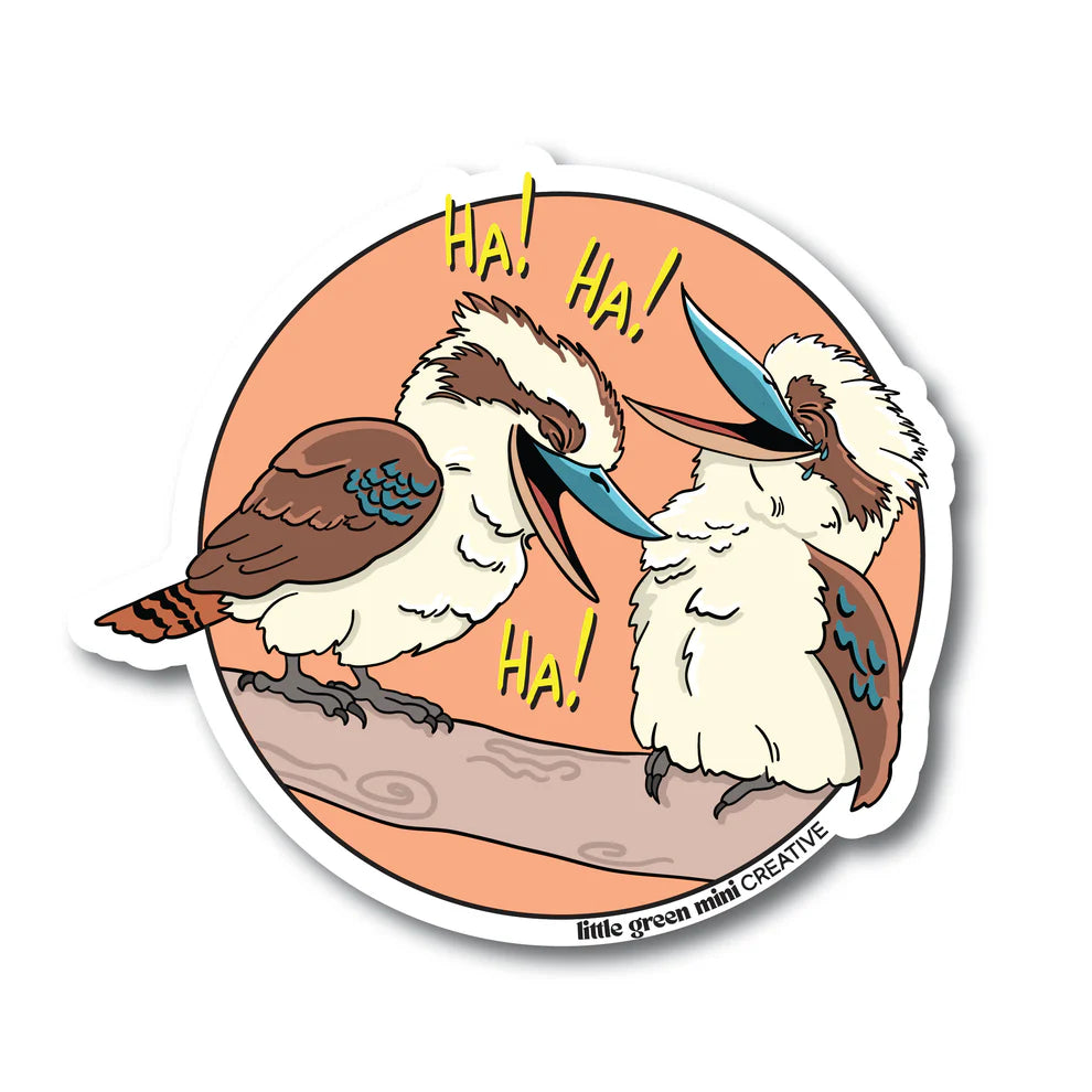 GREEN MINI CREATIVE- "Laughing Kookaburras" - Sticker