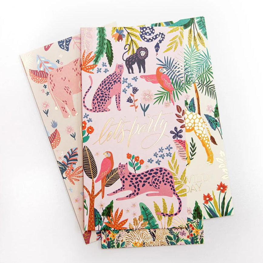 BESPOKE LETTERPRESS - "Let's Party" Tall Greeting Card