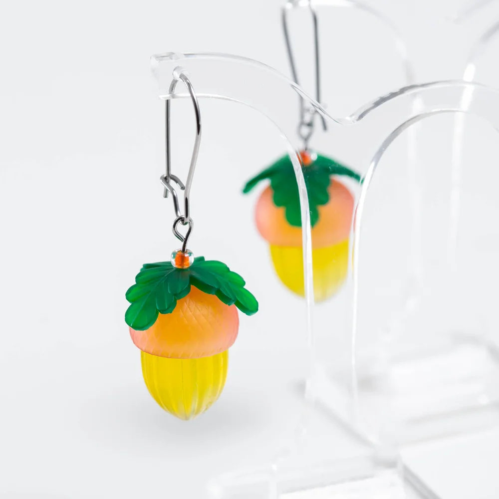 CLAIRE ISHINO- Lucky 'Golden' Acorn Earrings