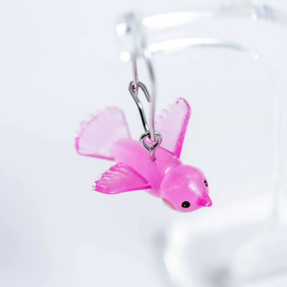 CLAIRE ISHINO- Lucky Bird Earrings - Playful Pink